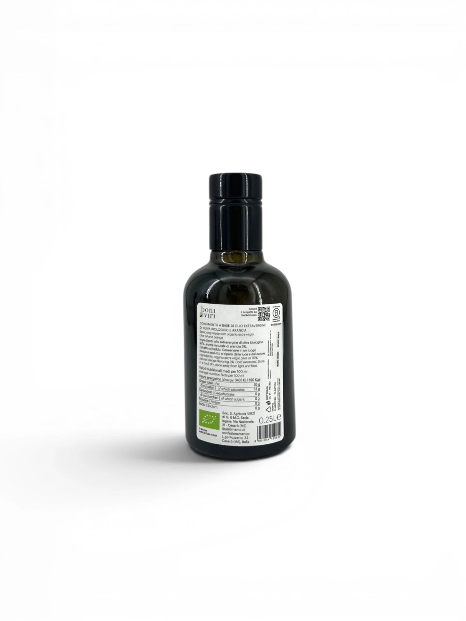 Olio EVO biologico all'arancia 250 ml