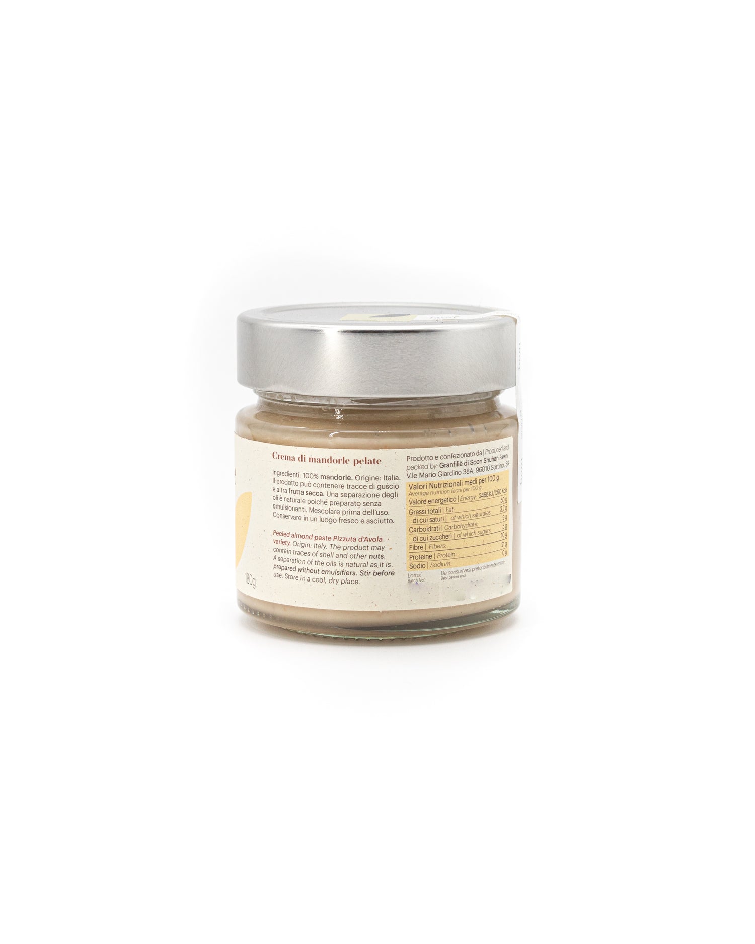 Crema di mandorle pelate