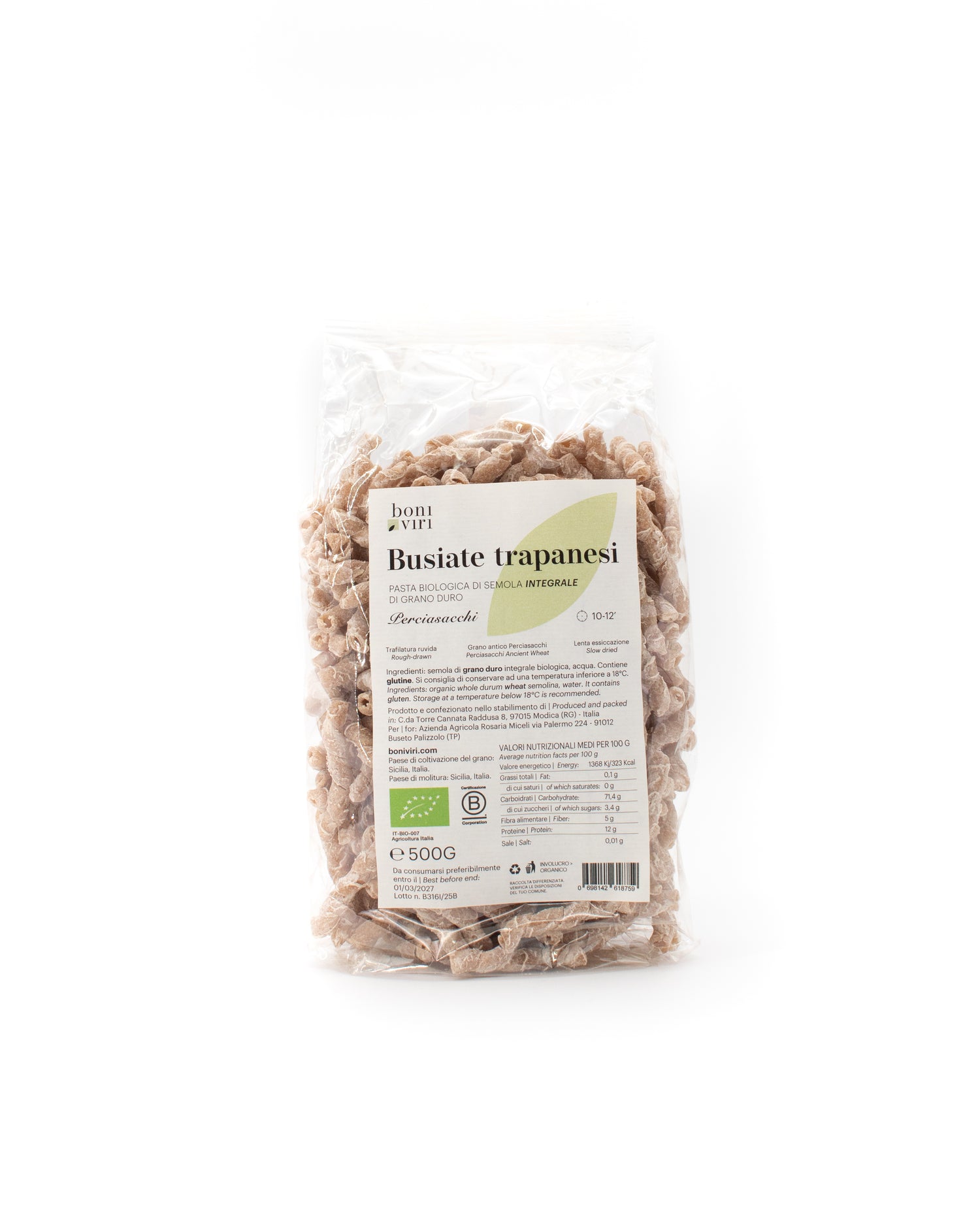 Busiate Trapanesi Perciasacchi Bio