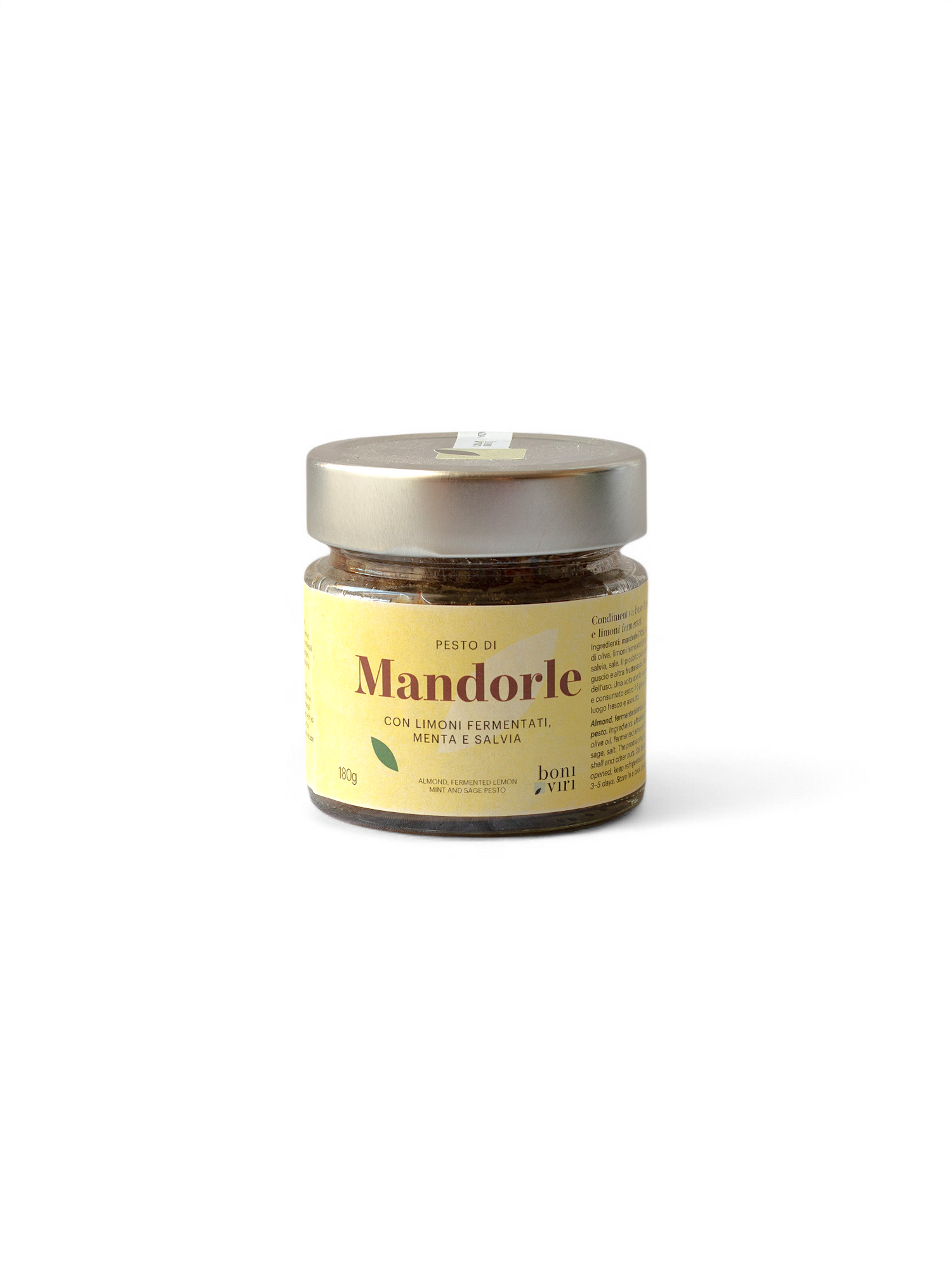 Pesto di mandorle con limoni fermentati, menta e salvia