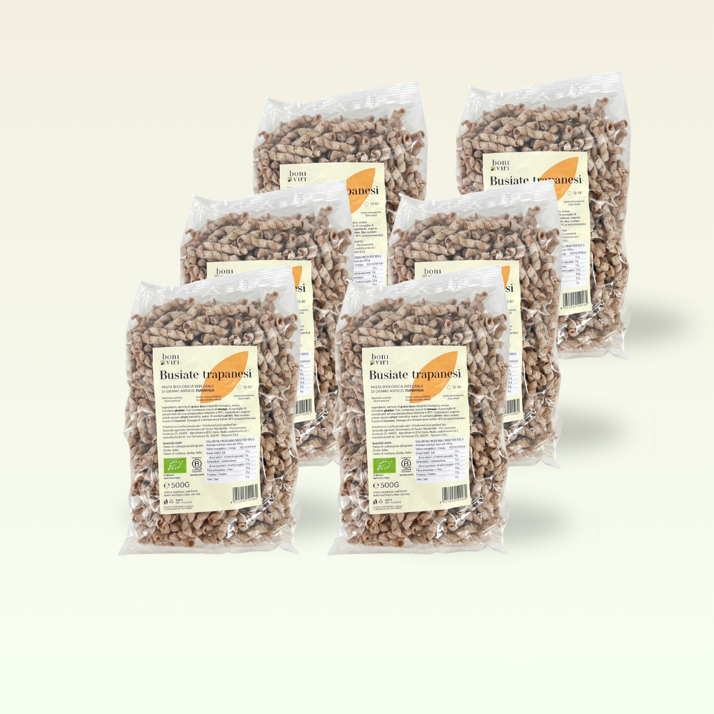 Busiate Trapanesi Pasta Integrale di Grani Antichi Tumminia Bio