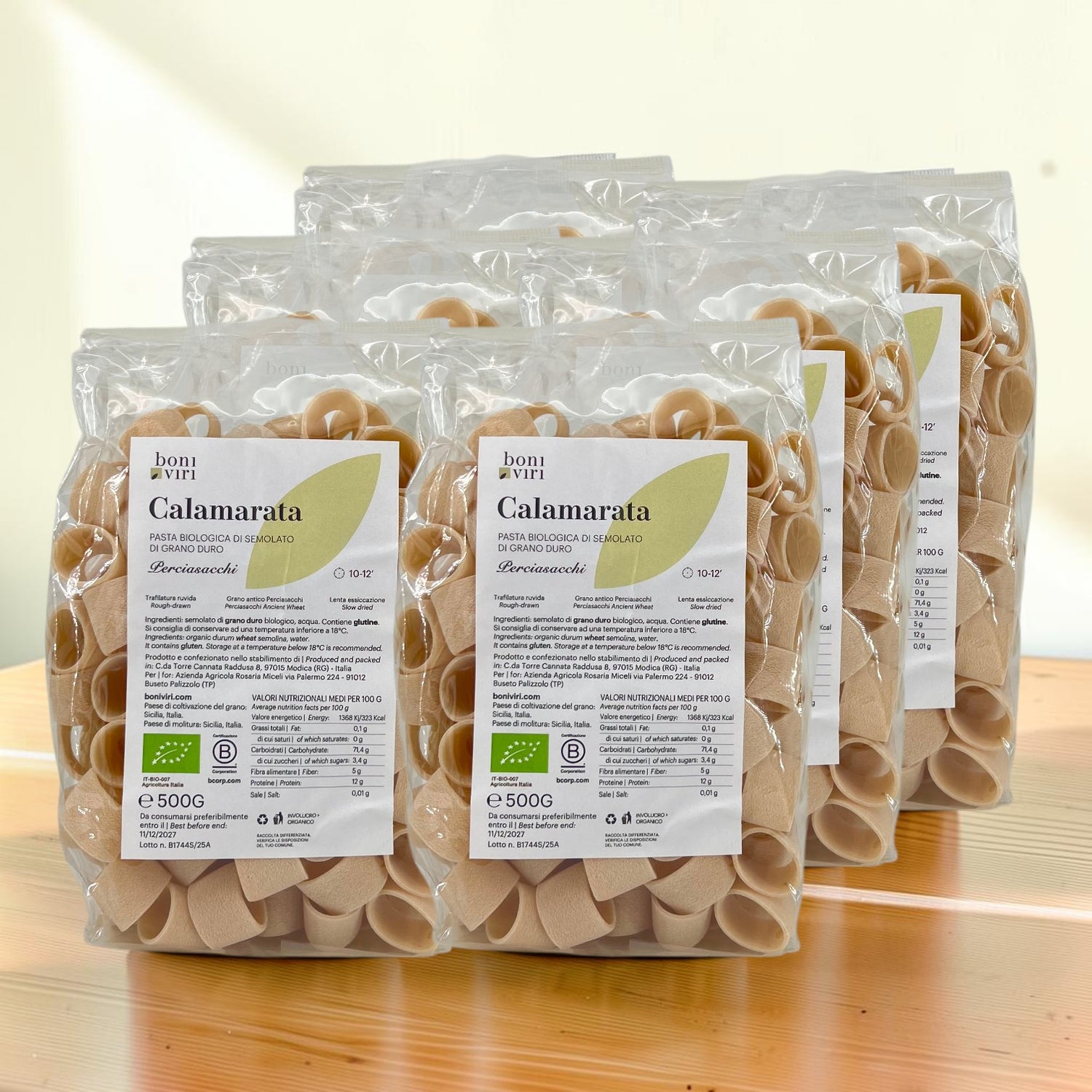 Calamarata Pasta di Grani Antichi Perciasacchi Bio