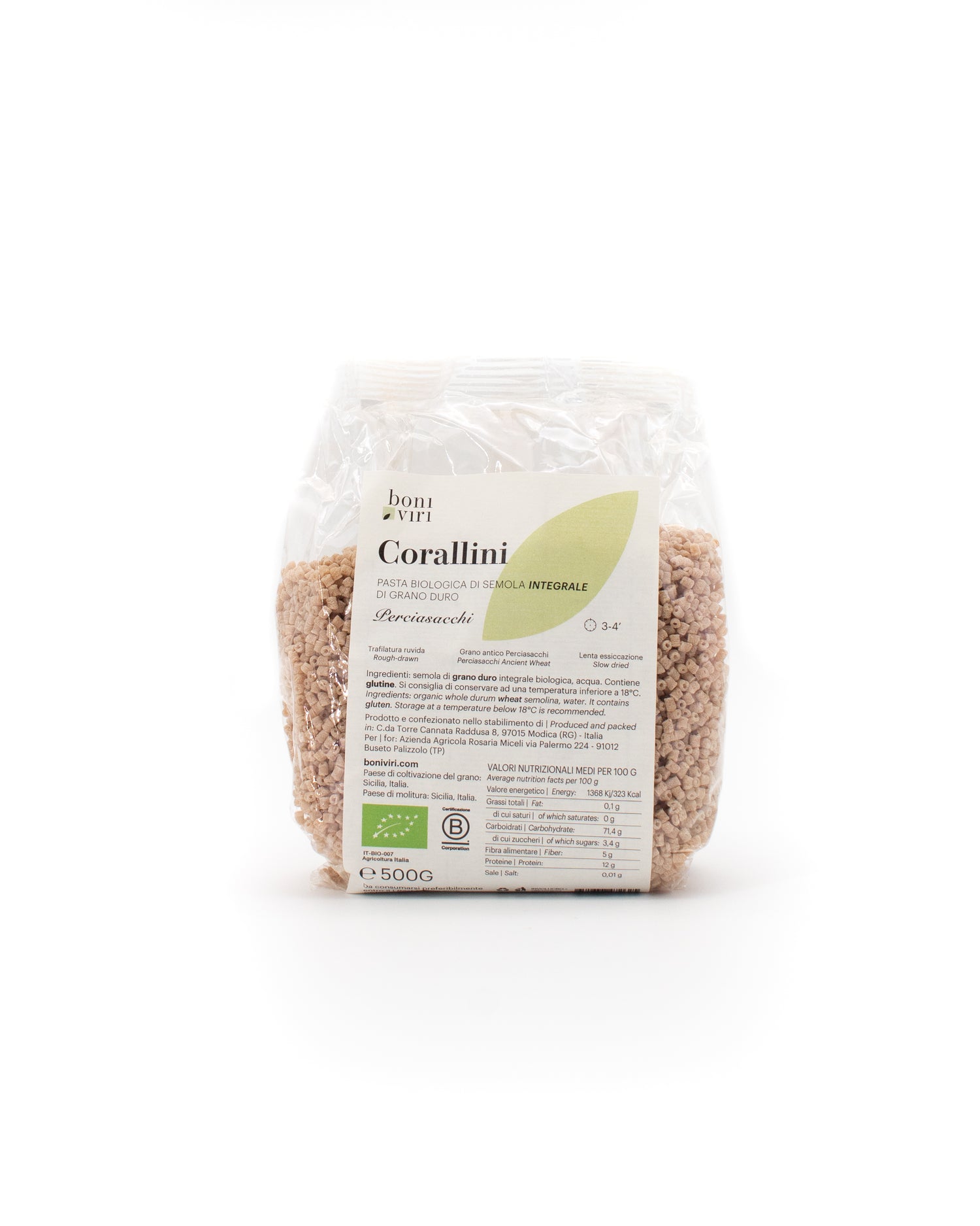 Pasta Corallini Perciasacchi Bio