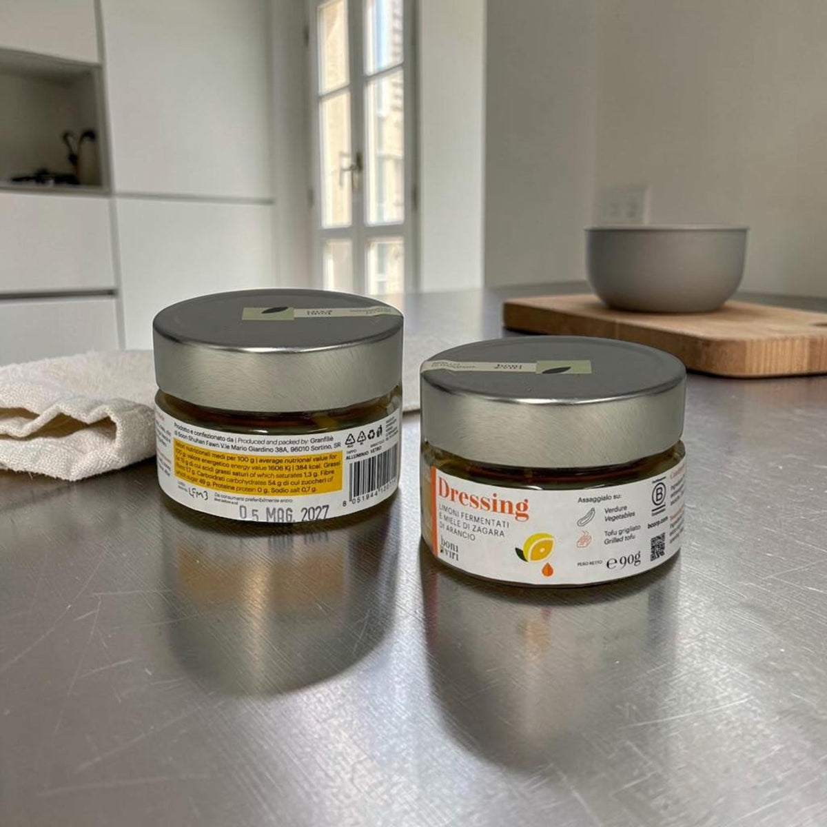 Dressing di limoni siciliani fermentati e miele di zagara di arancio