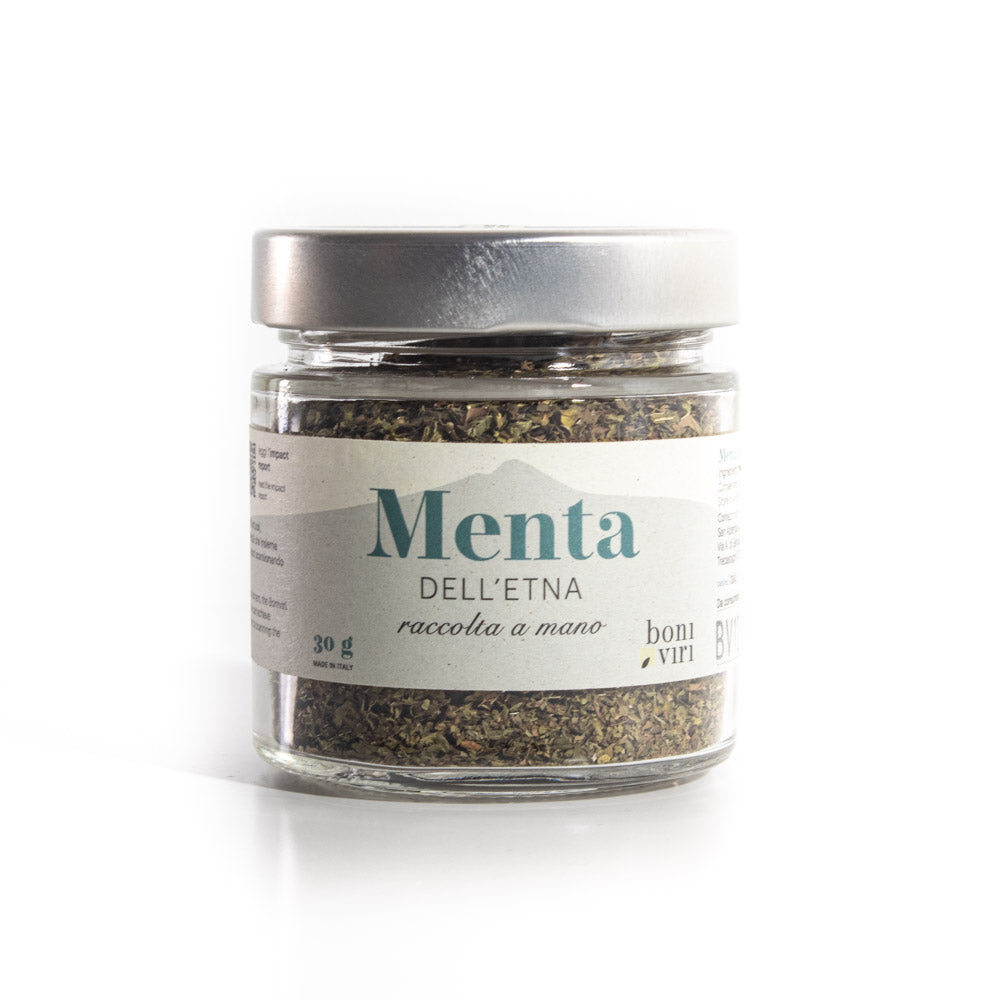 Menta essicata in barattolo di vetro