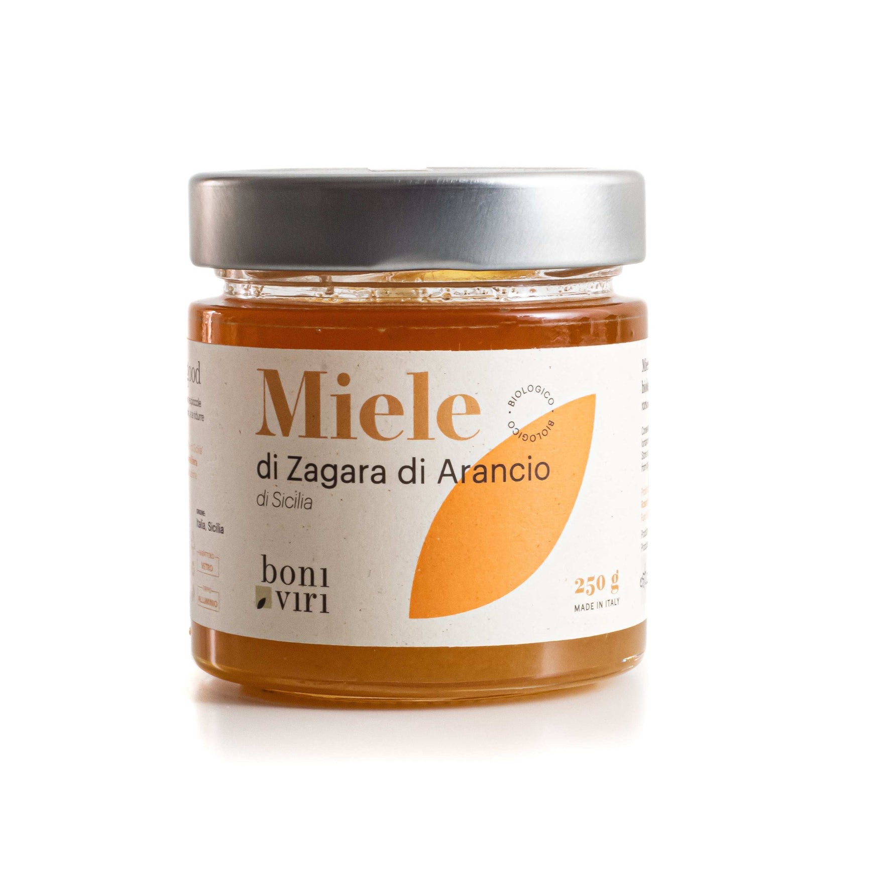 Miele biologico siciliano di zagare in barattolo