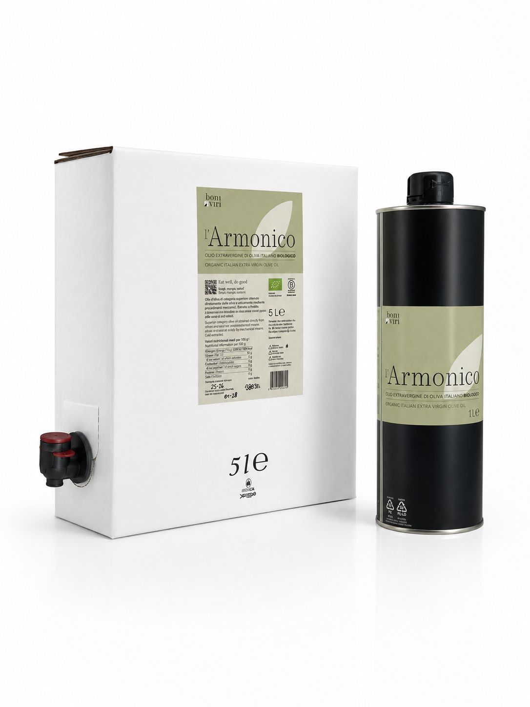 Bio-Natives Olivenöl extra l'Armonico (5 Liter Bag-in-Box oder 1 Liter)