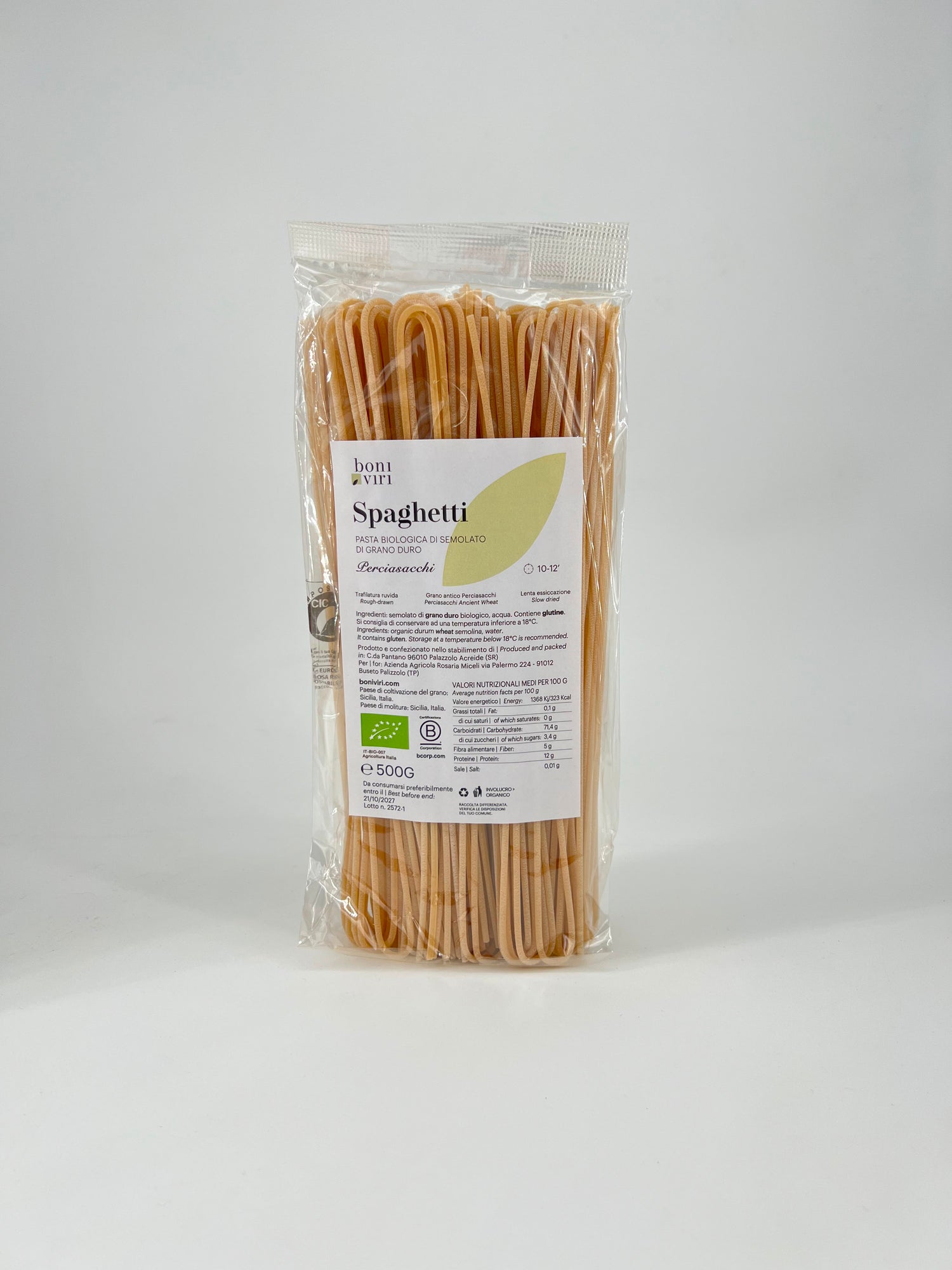 Spaghetti Pasta di Grani Antichi Perciasacchi Bio
